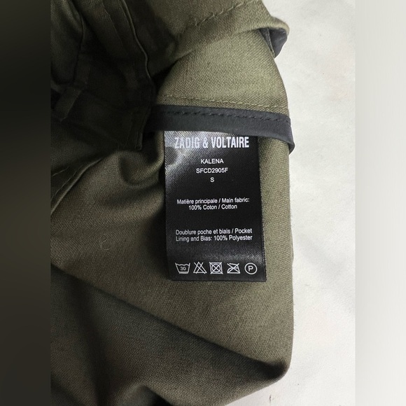 ZADIG & VOLTAIRE Olive green KALENA military style jacket size S. - Picture 12 of 15